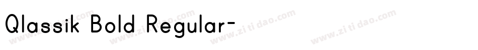 Qlassik Bold Regular字体转换